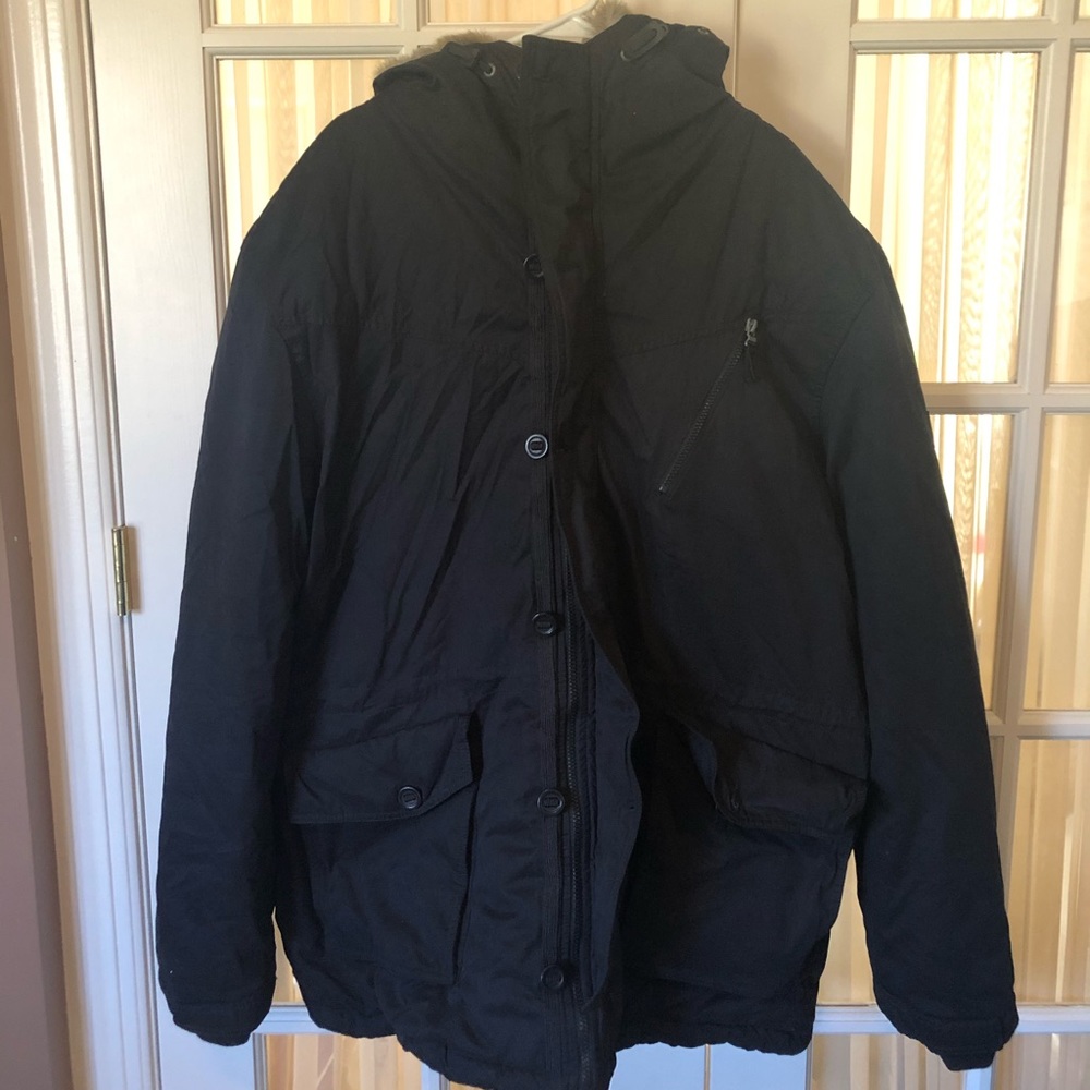 Bench urban city clothing jacket